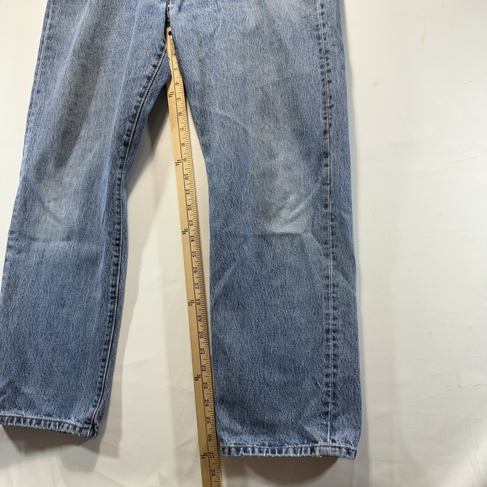 Levi's VTG Jeans Mens 35x30 Fits 33x27 Blue 501 Straight Button Fly 90s - Picture 10 of 16
